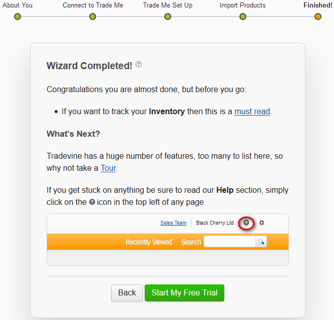Screenshot Wizard Step 5