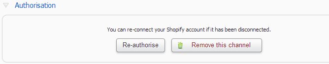 Screenshot Shopify Delete Channel