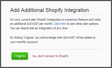 Screenshot Additional Shopify Account Payment