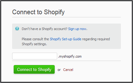 Screenshot Shopify Authorisation Connect